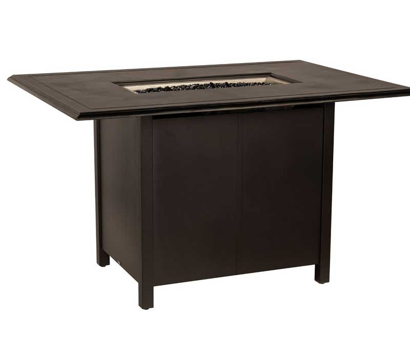 40 x 60 Solid Cast Top Counter Height Fire Table by Woodard - Image 2